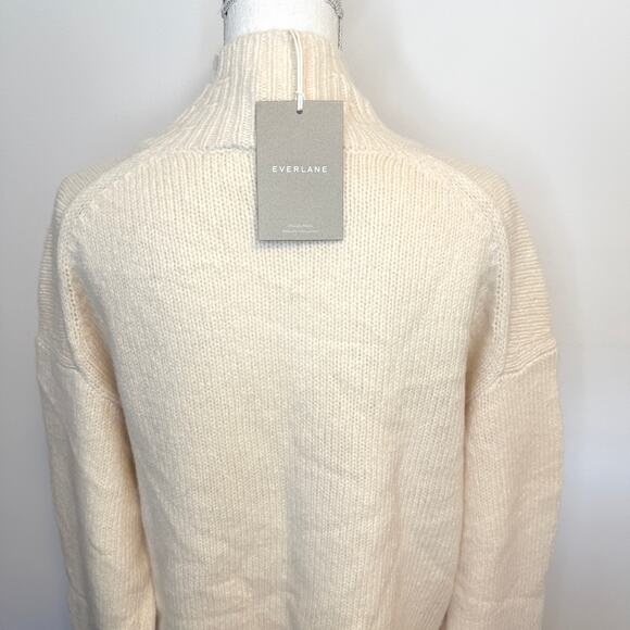 Everlane The Cloud Oversized Turtleneck Sweater In Bone Size Small New - Picture 11 of 15